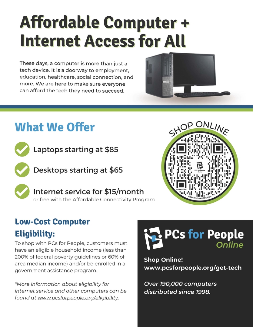 PC's for People Online with Eligibility