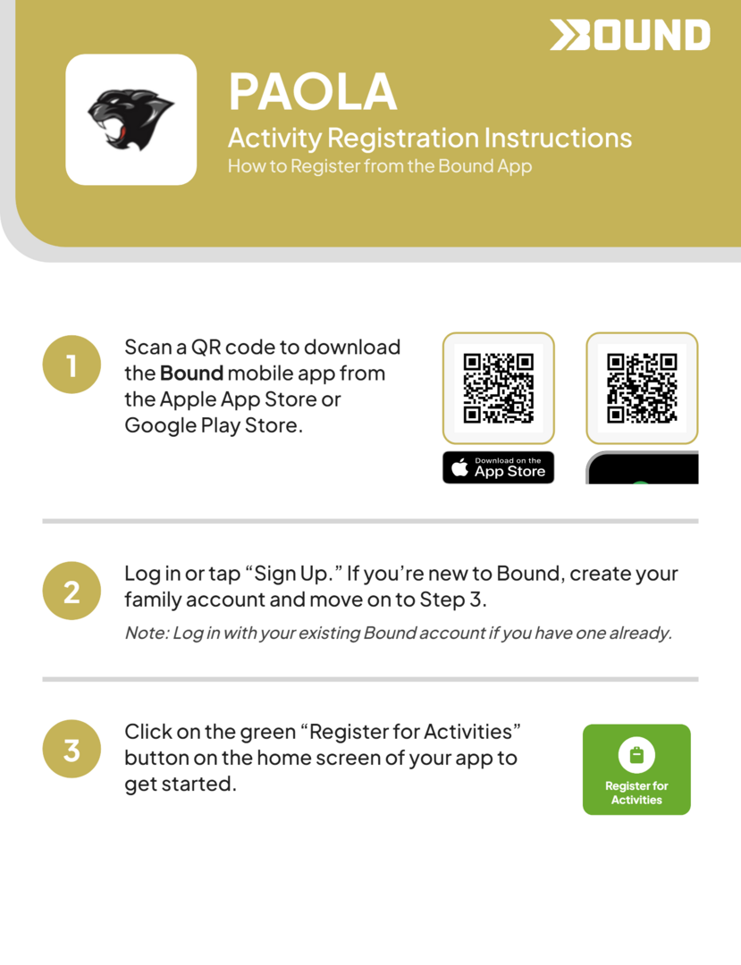 ACTIVITY REGISTRATION INSTRUCTIONS PAGE 1