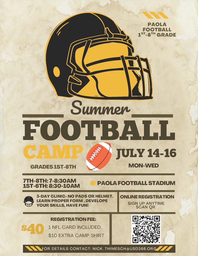 Panther Football Camp 1Gr through 8Gr