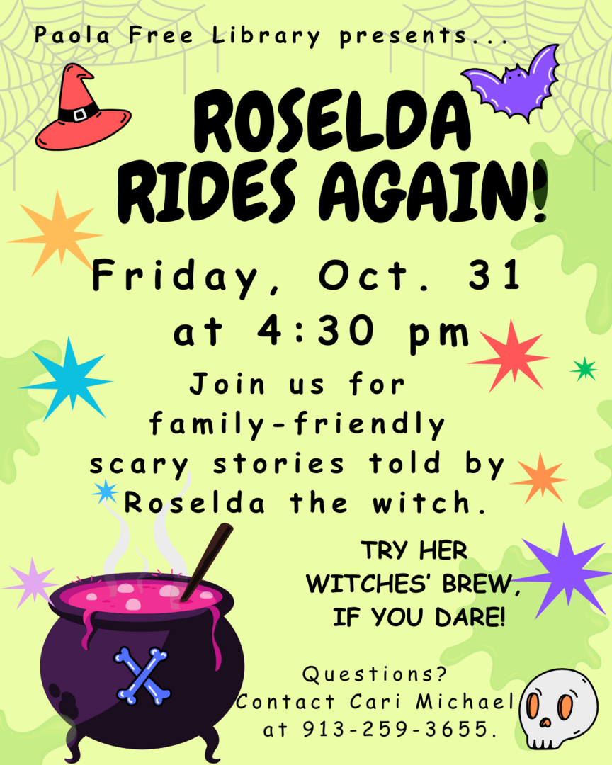 Paola Free Library Roselda Rides Again
