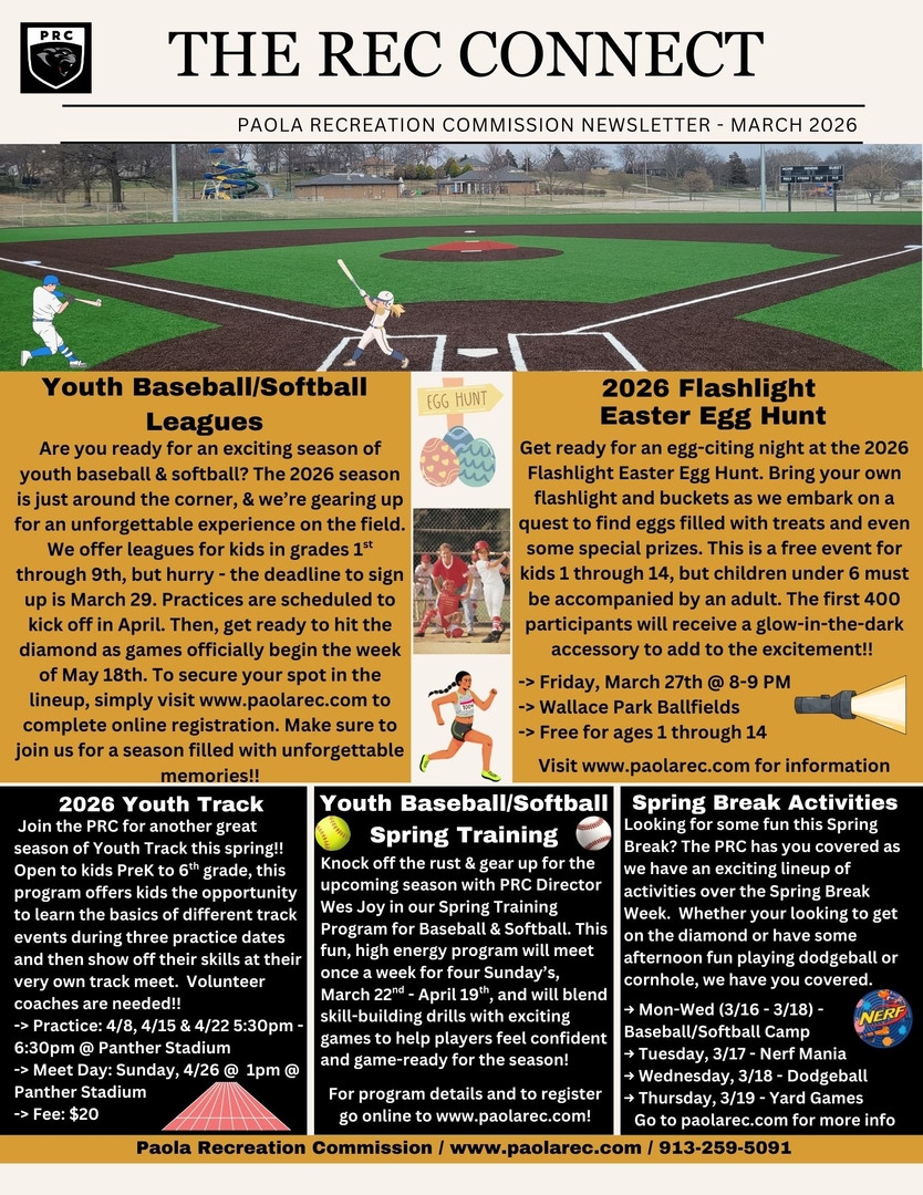 Rec Connect Newsletter Page 1